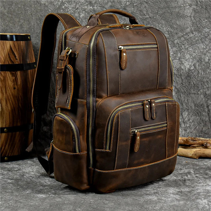 SummitCarry - Vintage Cowhide Leather Travel Backpack