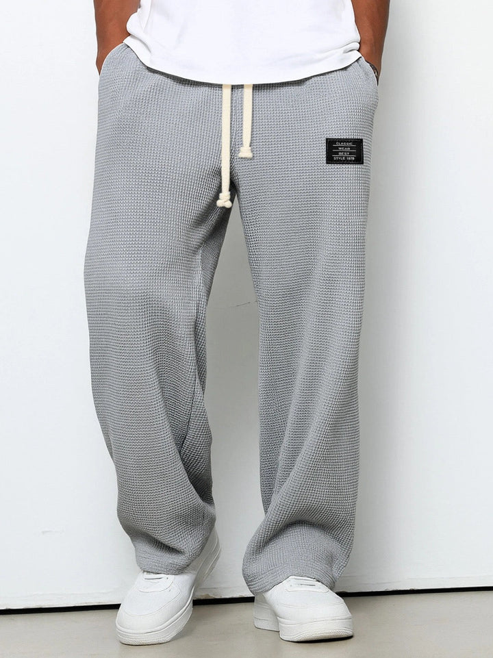 Deslan - Wide Legs Loose Pants With Adjustable Waist