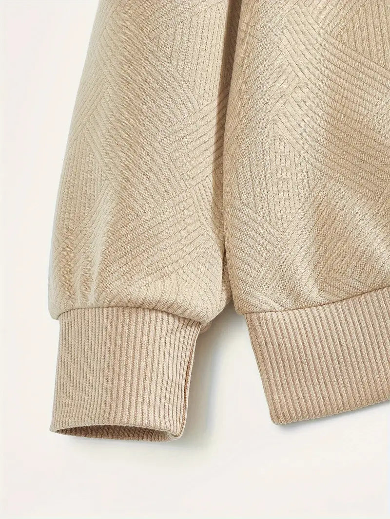 Baldrick - Vintage Sweatshirt with Zipper and Geometric Design