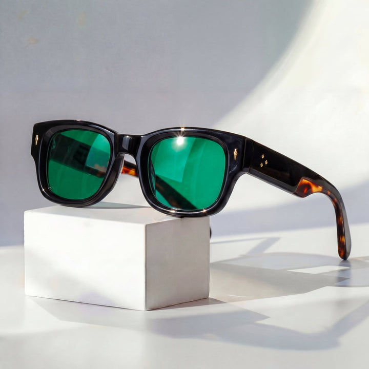Milo - Square Frame Tinted Lens Sunglasses