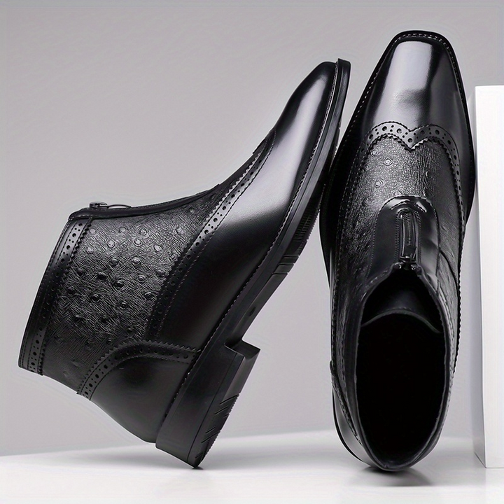 Butler - Zipper Leather Boots