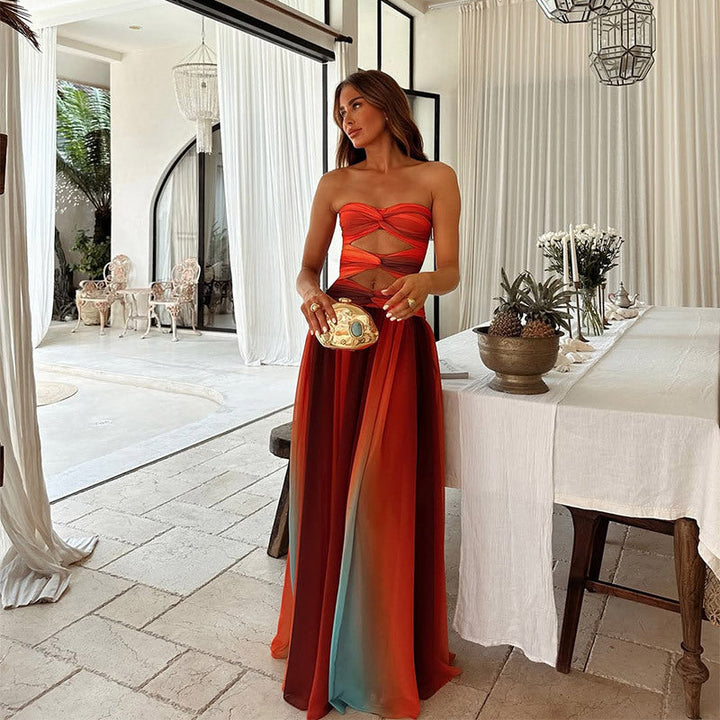 Edeltraud - Stylish Strapless Maxi Dress