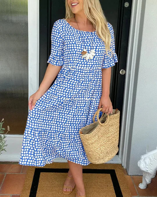 Mariam - Ruffle Sleeve Midi Dress