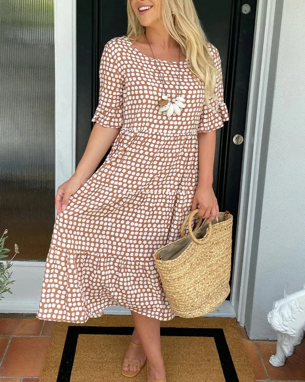 Mariam - Ruffle Sleeve Midi Dress
