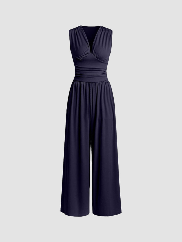 Donna - Chic Sleeveless Wide Leg Jumpsuit