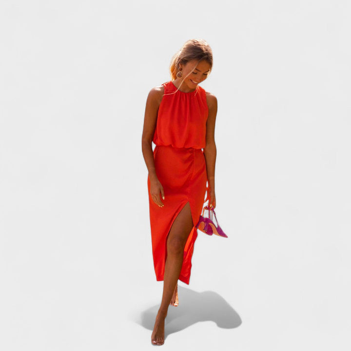 Danella - Stylish Sleeveless Midi Dress