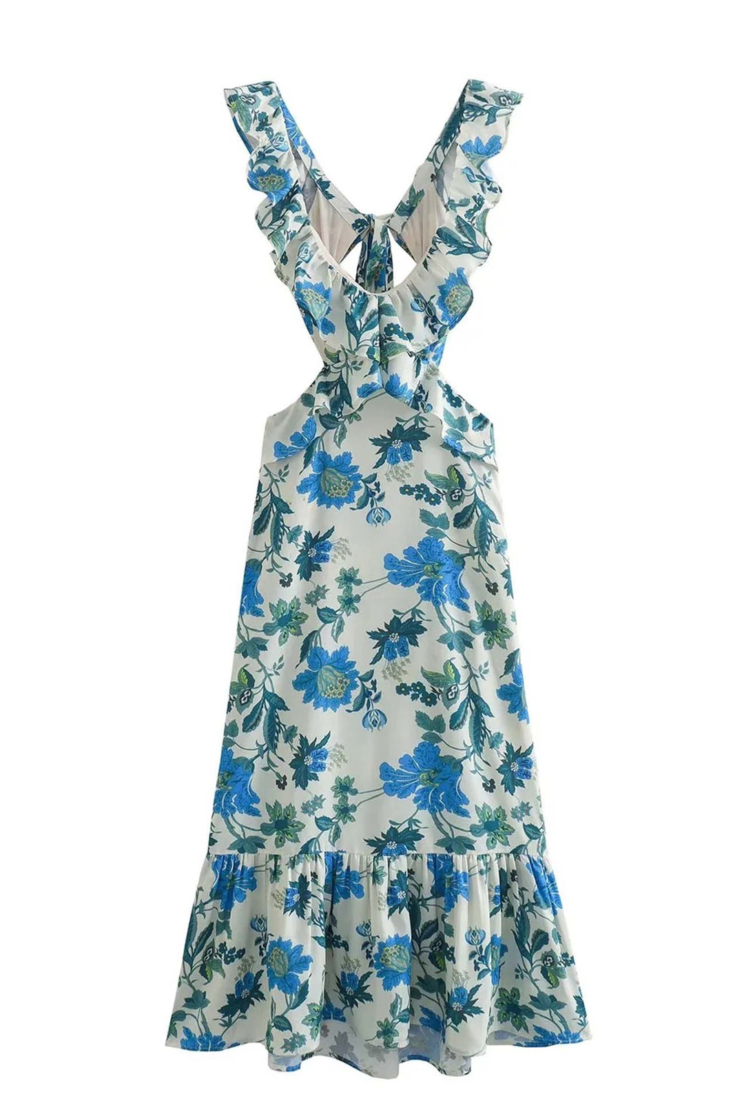 Braelynn - Elegant Long Sleeveless Dress With Ruffles