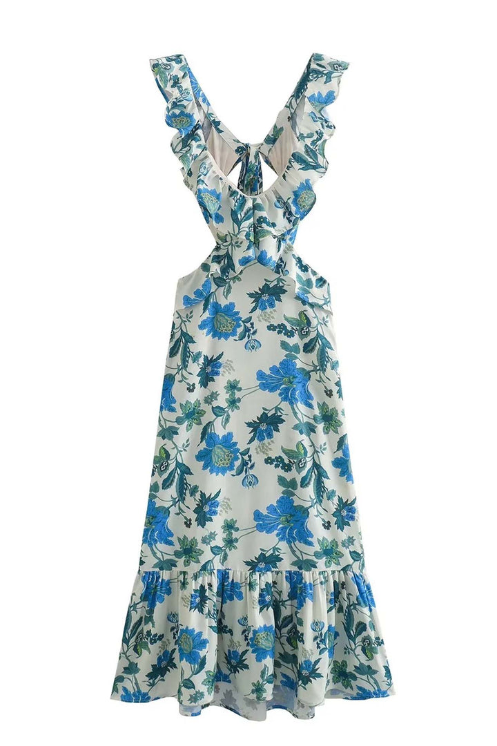 Braelynn - Elegant Long Sleeveless Dress With Ruffles