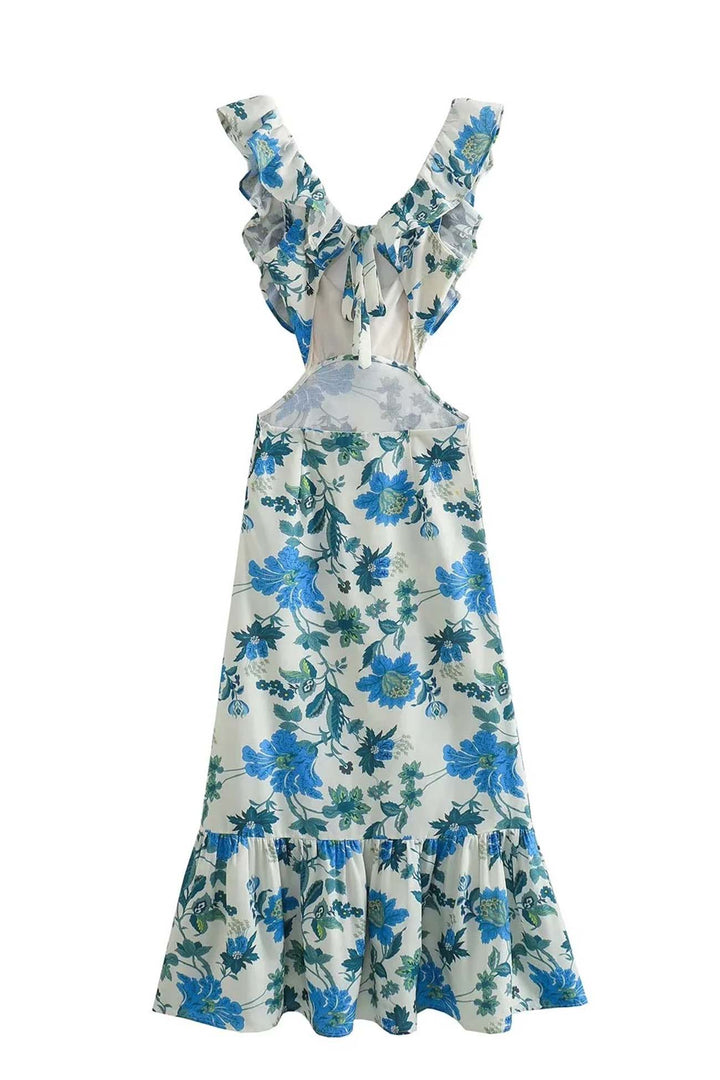 Braelynn - Elegant Long Sleeveless Dress With Ruffles