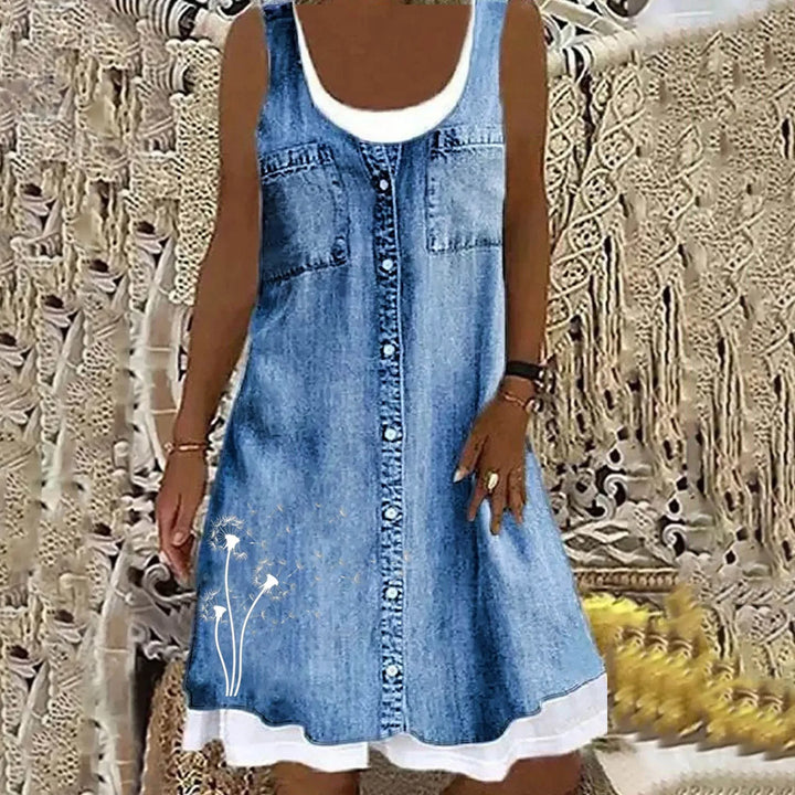 Natasza - Soft And Elegant Denim Dress