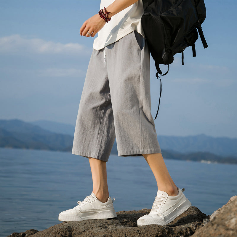 Nelson - Elegant Cotton Linen Shorts