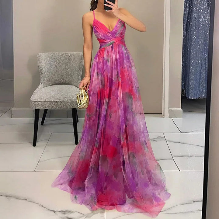 Qyn - Beautiful Maxi Dress with Floral Print