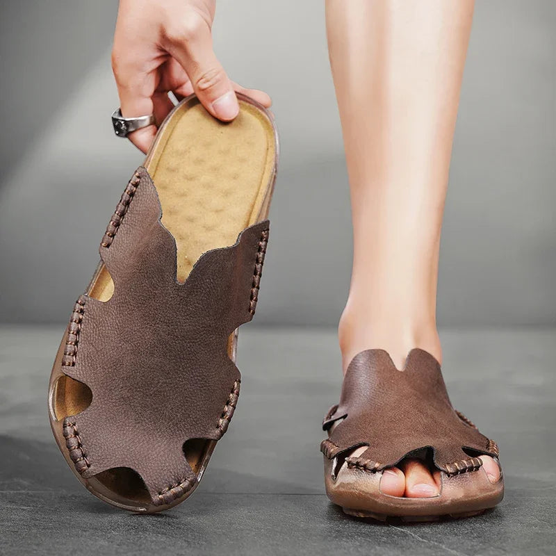 Hyman - Bayford Leather Slides