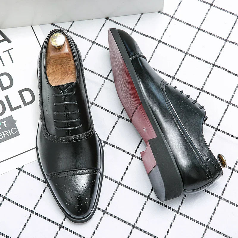 Zydan - Casual Leather Lace Up Shoes