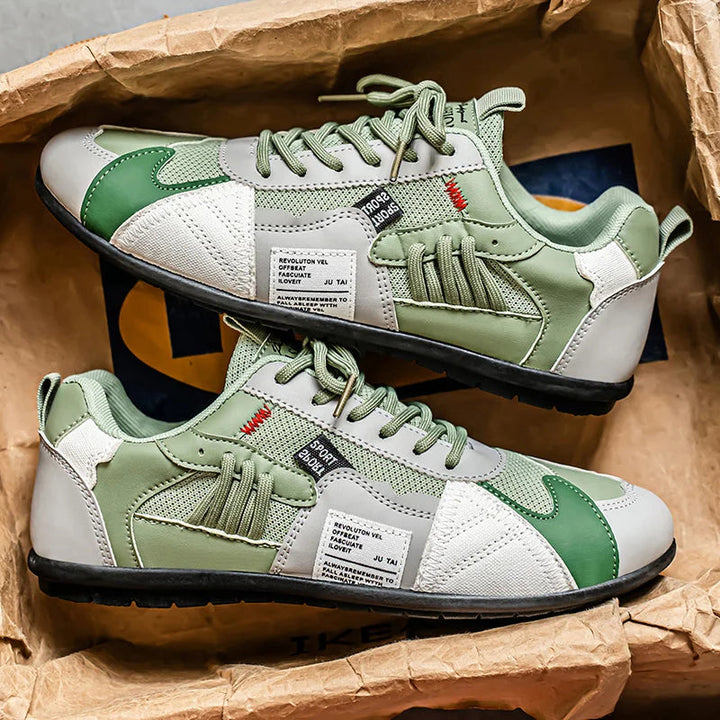 Reinders - Patchwork Lace-Up Sneakers