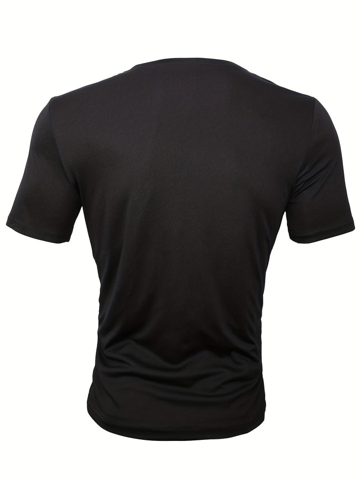Pantazis - Elegant Round Neck T-Shirt With Graphic Print