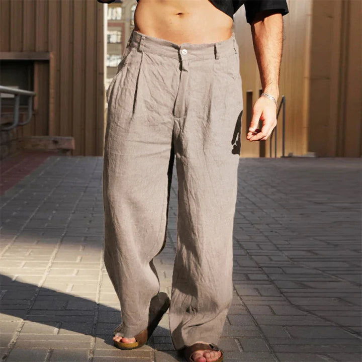 Liping - Wide Leg Linen Trousers