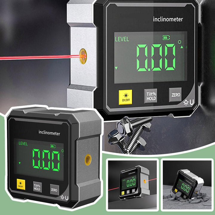 MagPro - 4 Sided Magnetic Digital Protractor With Laser