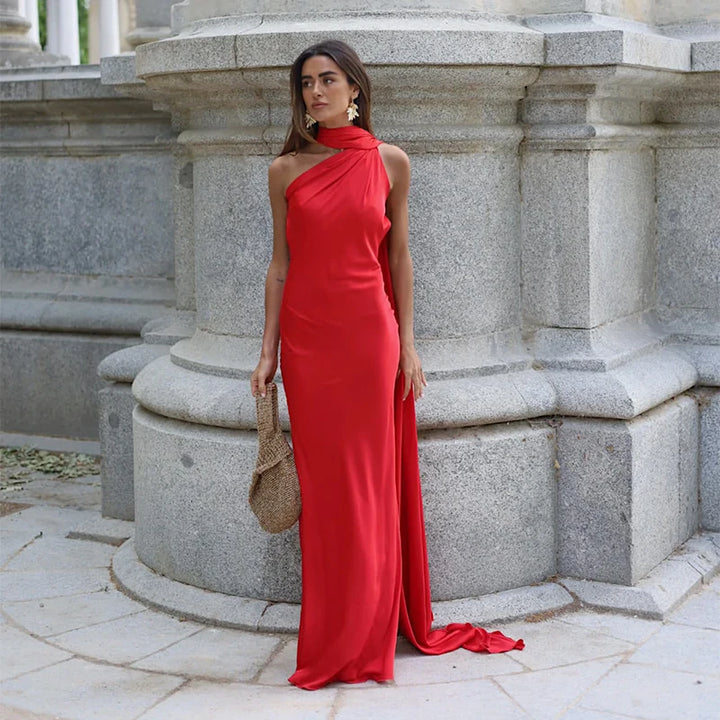 Lucila - Halter Neck Maxi Dress