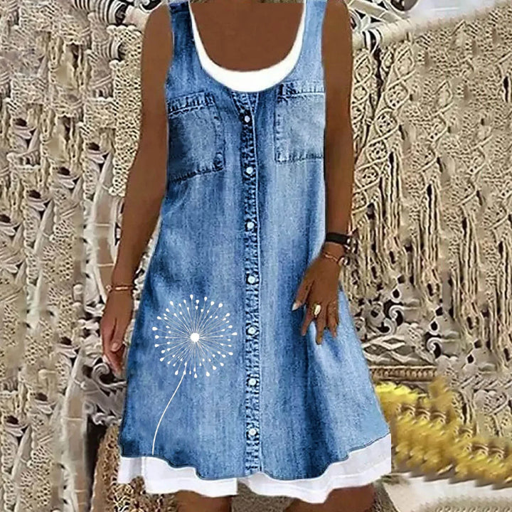 Natasza - Soft And Elegant Denim Dress