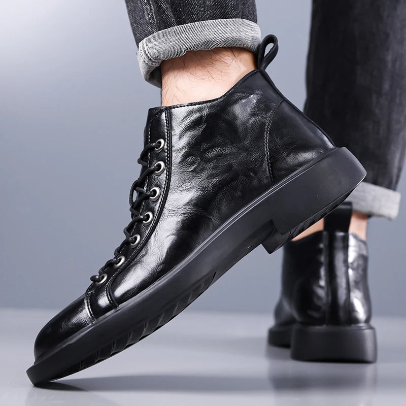 Ailton - Leather Lace Boots