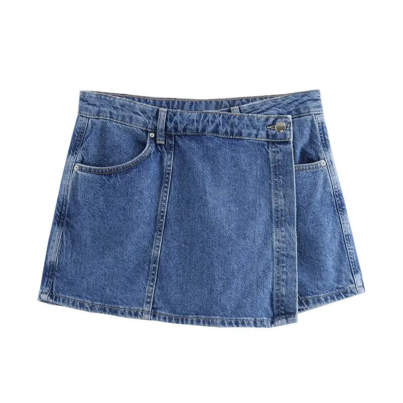 Jadwiga - V-Neck Denim Set