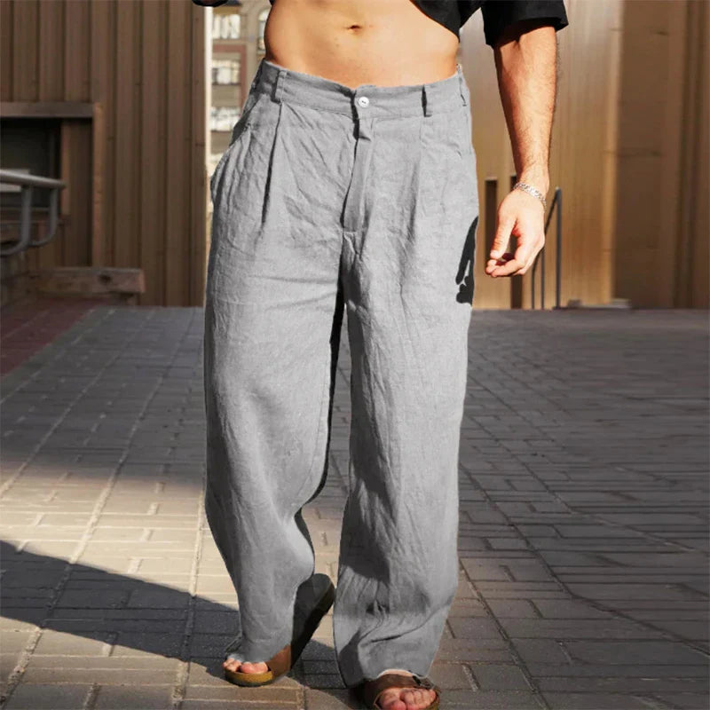 Liping - Wide Leg Linen Trousers