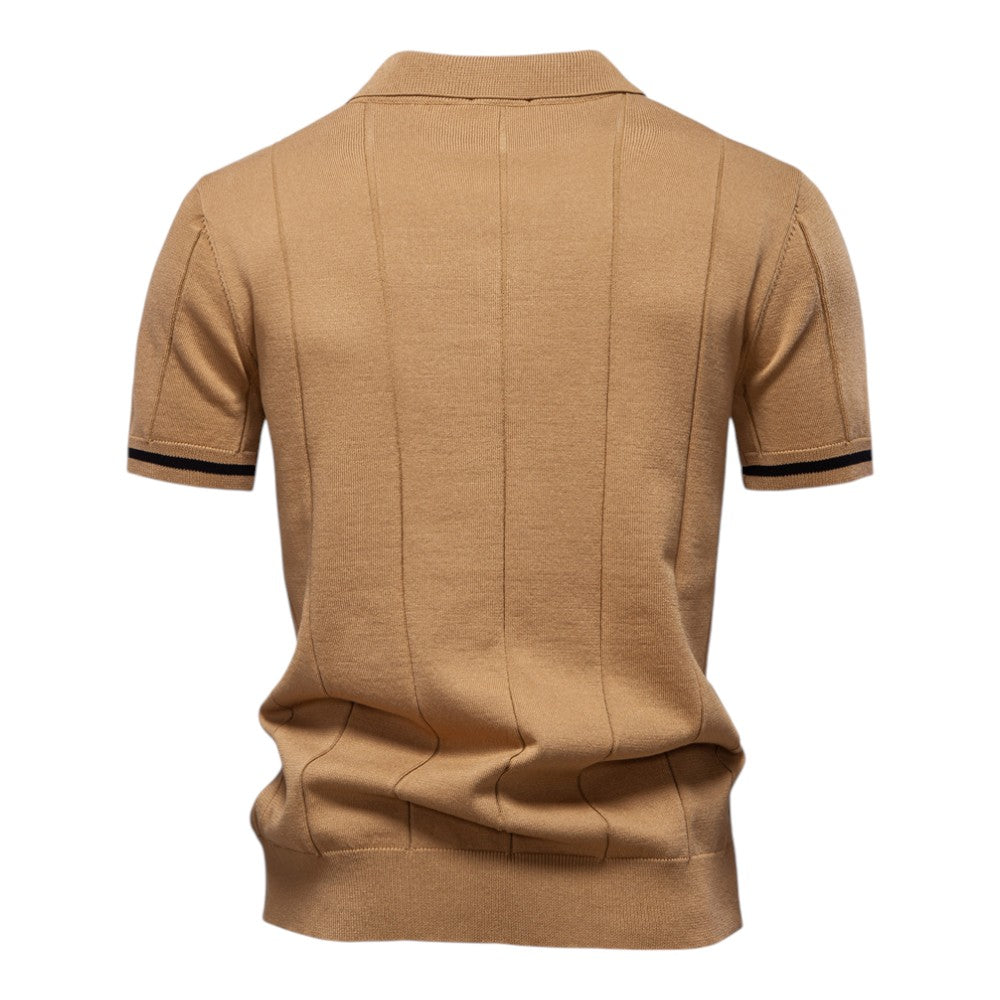 Johncena - Casual Atheletic Zipper Polo Shirt