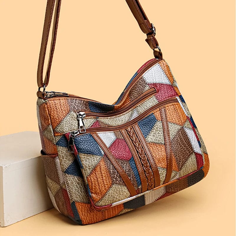 Noveolana - Mosaic Leather Shoulder Bag