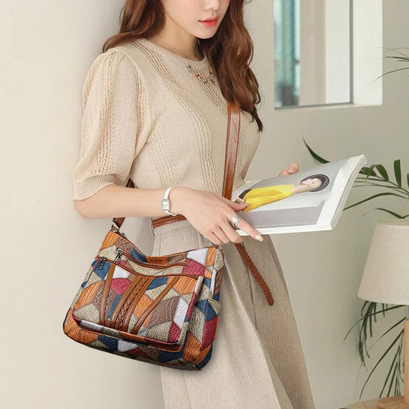 Noveolana - Mosaic Leather Shoulder Bag
