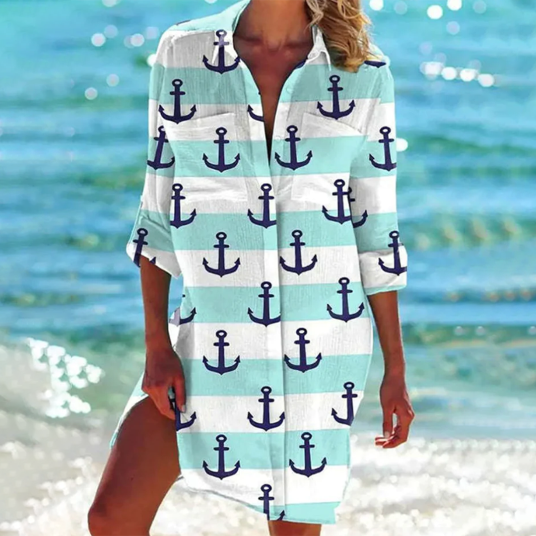 Elisabeta - Elegant Dress With Graphic Pattern