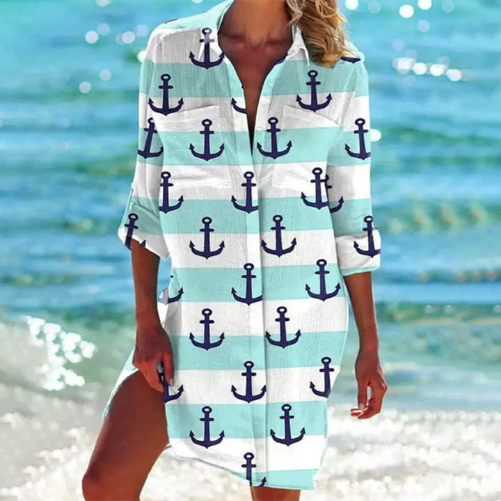 Elisabeta - Elegant Dress With Graphic Pattern