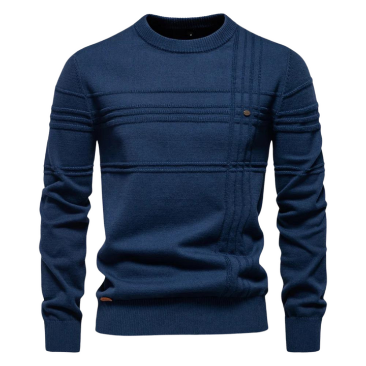 Maziarz - Elegant Sweater With Checkered Design