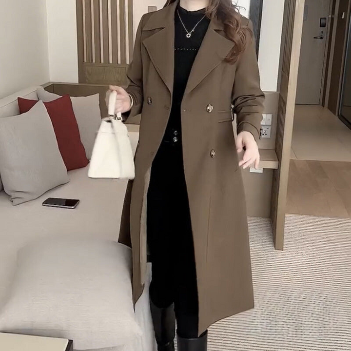 Leicy - Elegant Warm Trench Coat