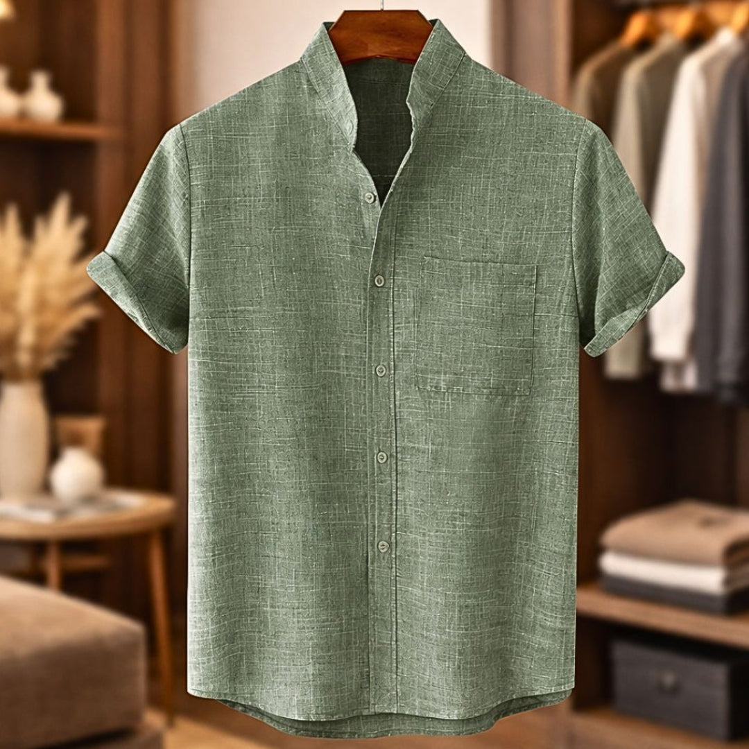 Sinzer - Short Sleeve Linen Shirt