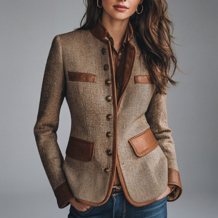 Yvanna - Elegant Heritage Tweed Jacket