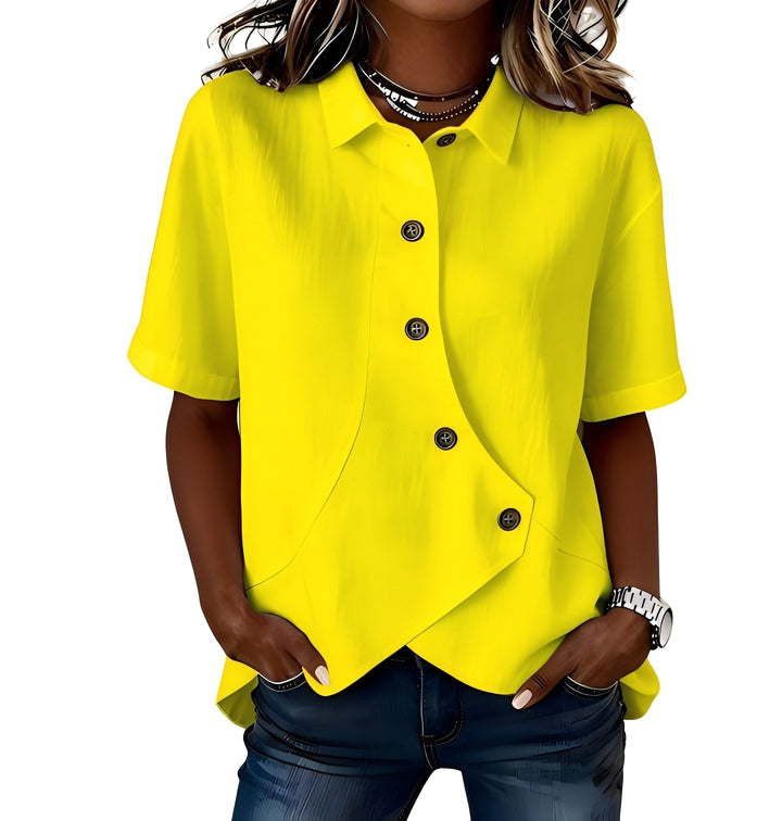 Thabata - Elegant Short Sleeve Blouse