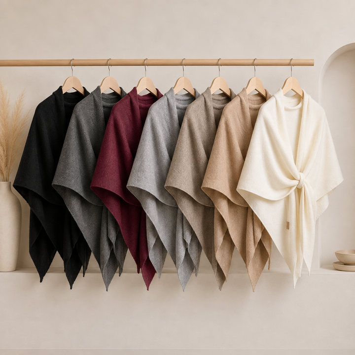 Linnisa - Fleece Shawl with Front Tie Closure