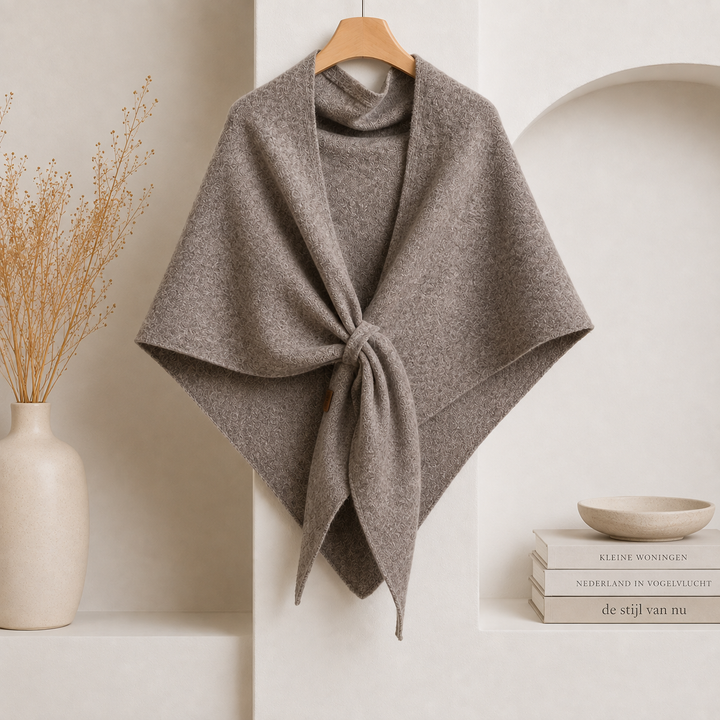 Linnisa - Fleece Shawl with Front Tie Closure