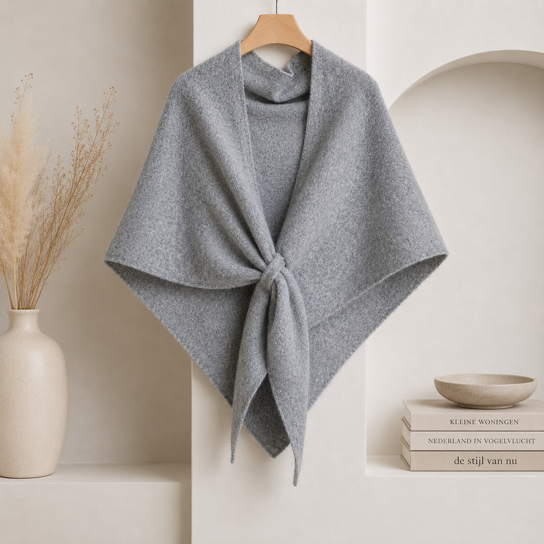 Linnisa - Fleece Shawl with Front Tie Closure