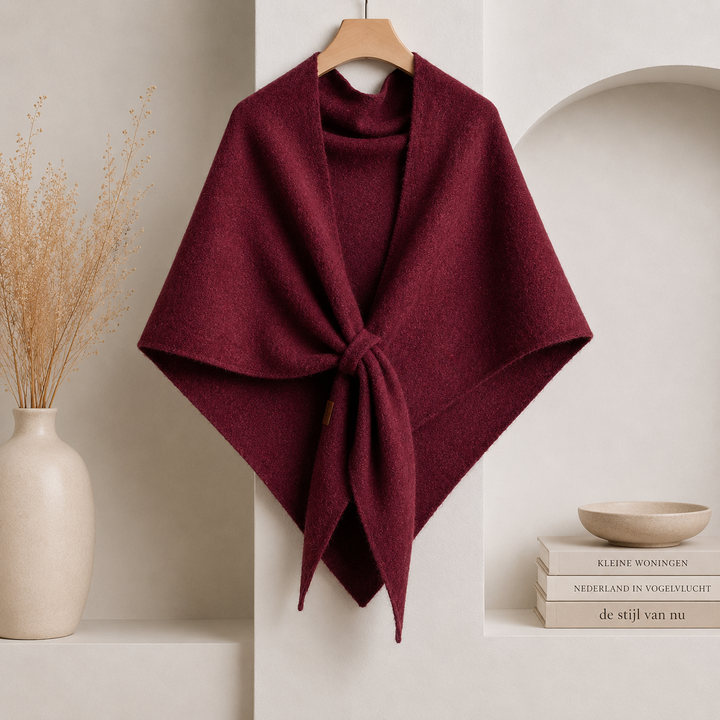 Linnisa - Fleece Shawl with Front Tie Closure