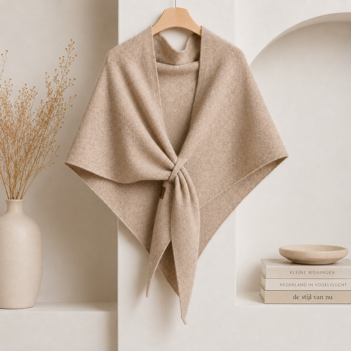 Linnisa - Fleece Shawl with Front Tie Closure