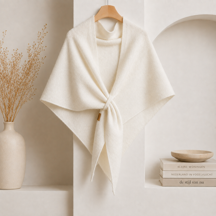 Linnisa - Fleece Shawl with Front Tie Closure