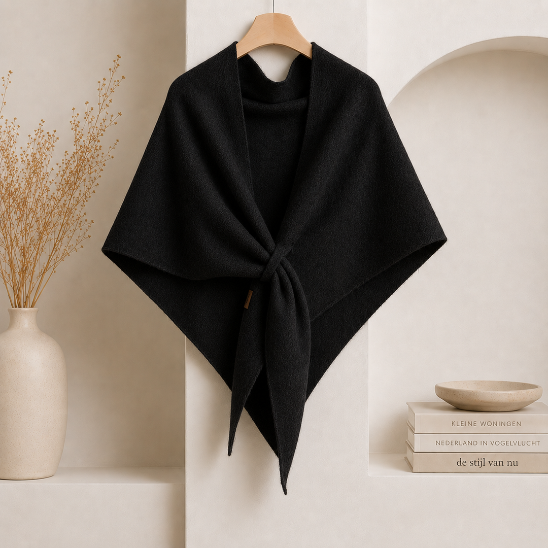 Linnisa - Fleece Shawl with Front Tie Closure