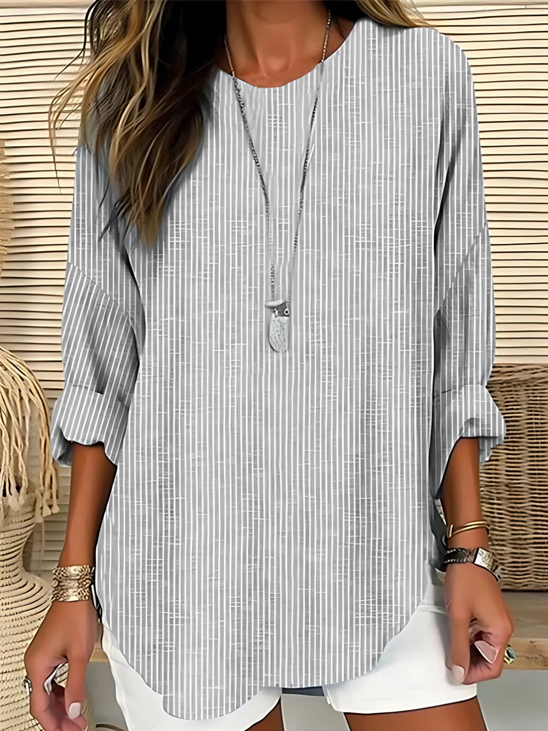 Avril - Striped Summer Blouse