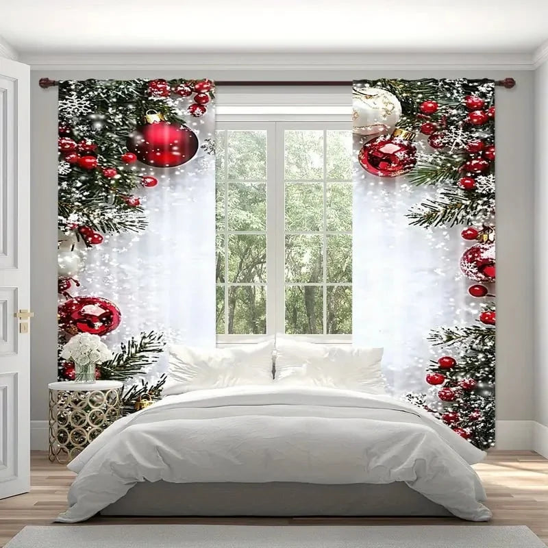 FrostLinen -Christmas Themed Curtains