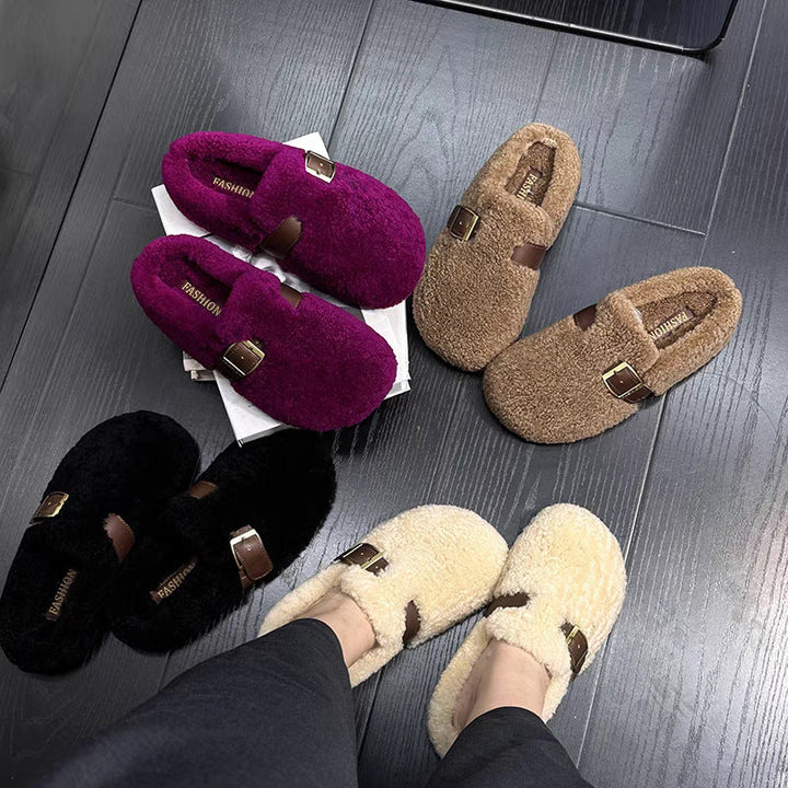 Zilvia - Warm Lambswool Shoes In Fairy Style