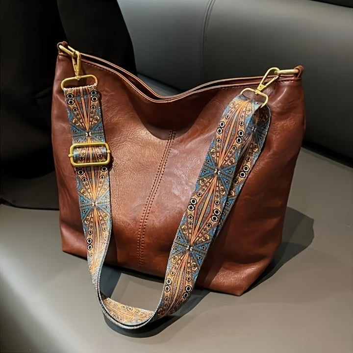 Mirelda - Casual Wide Strap Shoulder Bag