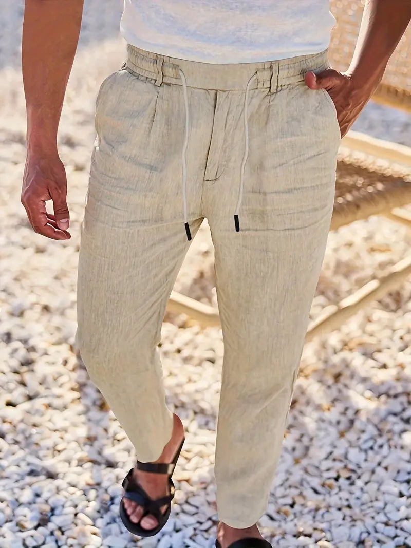 Nichols - Linen Loose Fit Drawstring Pant