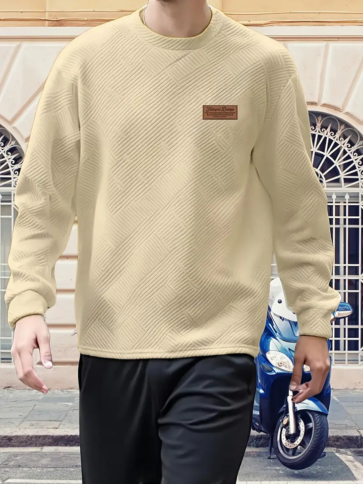 Malinga - Casual Geometric Pattern Sweatshirt With Long Sleeve